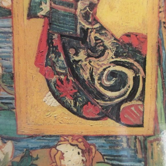 *Ceramic Tile 'The Actor' in Golds and Greens by Vincent van Gogh Wall Decor - Picture 3 of 4